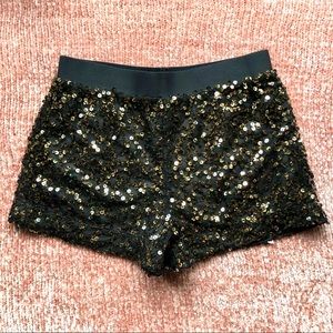 Gold Sequin Shorts